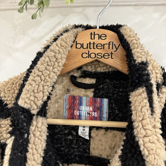 Urban Outfitters Sherpa Style Zip Up Unisex Medium - Picture 3 of 4